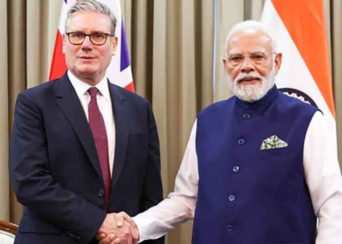 UK PM Keir Starmer with India PM Modi