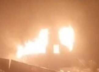 Narrow Escape in Bikaner as Sleeper Bus Catches Fire After Collision