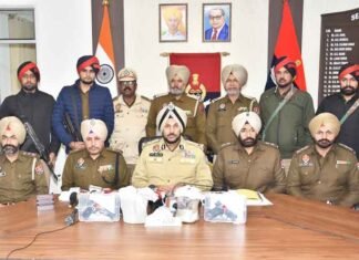 Amritsar Police Bust Cross-Border Narco-Arms Smuggling Module: 4 Arrested, 1.5 kg Heroin, ₹1.98L Drug Money, Pistols Seized Amritsar police bust cross-border narco-arms module
