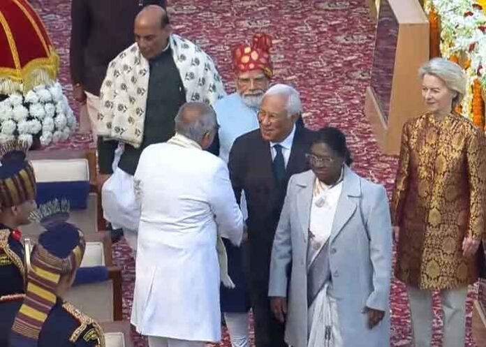 Antonio Costa Ursula von der Leyen welcome at Karavya Path