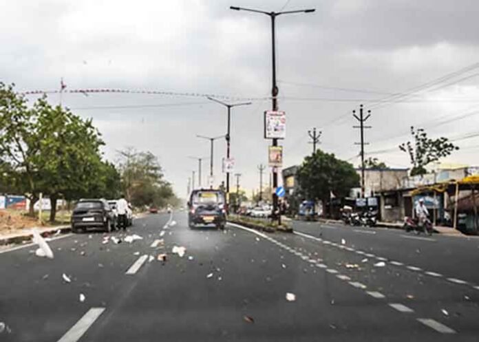 Cloudy weather thunderstorm