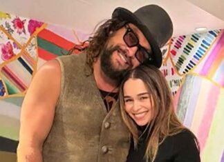 Emilia Clarke reunites with Jason Momoa