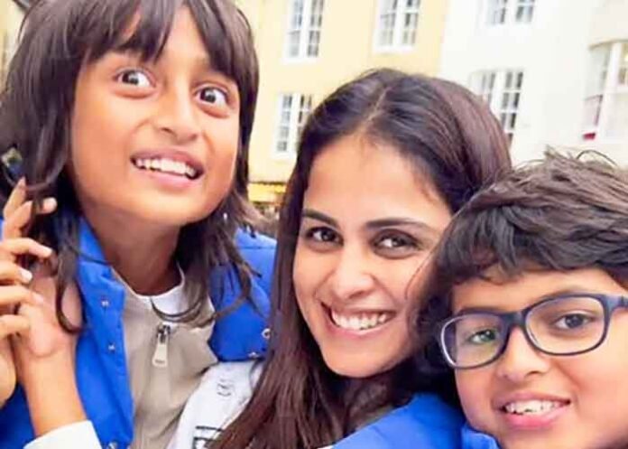 Genelia and sons Raahyl & Riaan