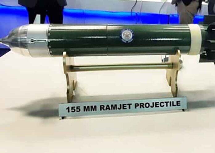 Indian Army 155 MM ramjet projectile shells