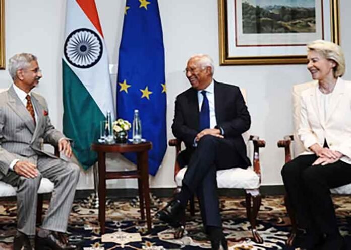 Jaishankar Costa and Ursula von der Leyen