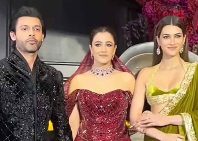 Kriti in Nupur Sanon wedding with Stebin Ben