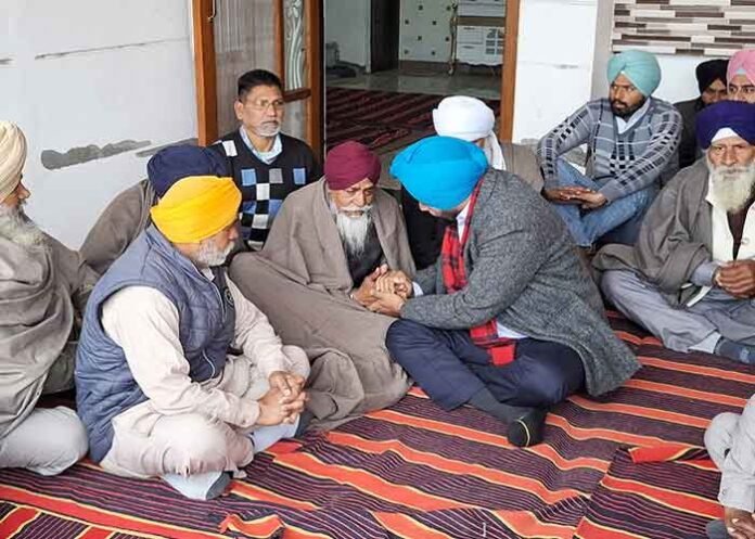 MP Gurjeet Singh Aujla visits martyr Pragat Singh family