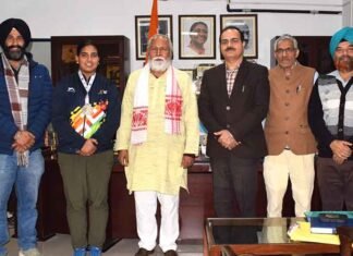 Simranjeet Kaur becomes Central University of Punjab first athlete