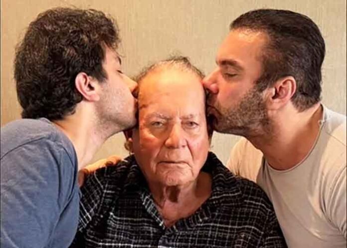 Sohail Khan with father Salim Khan and son Nirvan