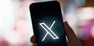 Twitter X Logo in Phone