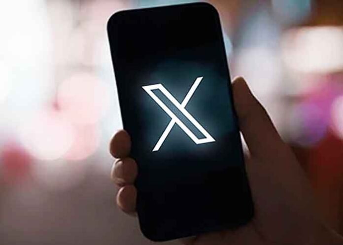Twitter X Logo in Phone