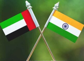 UAE India Flags