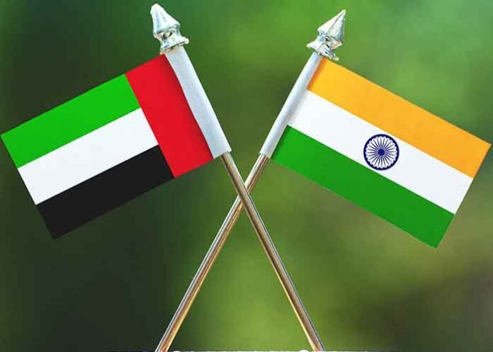 UAE India Flags