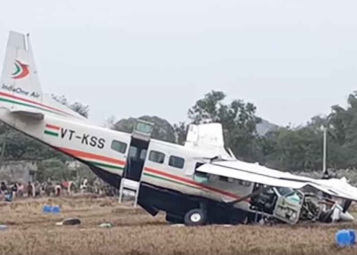 small plane crash lands in Odisha