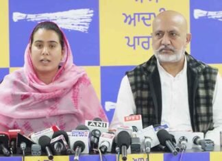 AAP MLA Narinder Kaur Bharaj and Baltej Pannu