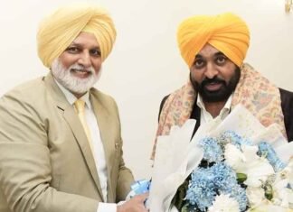 Dr. Pushpinder Singh Gill with CM Mann