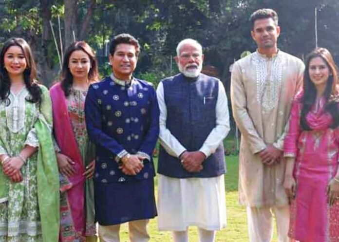Sachin Tendulkar meets PM Modi with family
