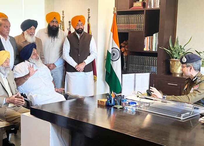 Sukhbir Badal in DGP Gaurav Yadav office