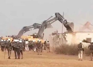 Congress leader house demolished in Jharkhand Hazaribagh