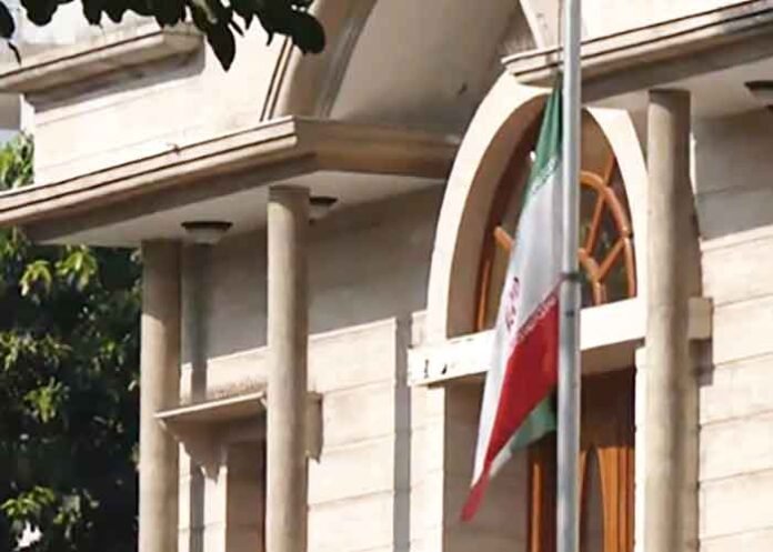 Iranian Embassy in India lowers flag