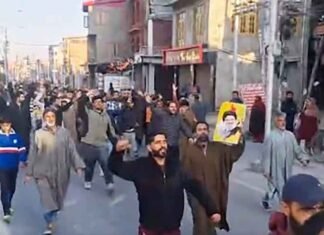 Protests erupt in J&K’s Srinagar over Khamenei’s death in US-Israeli airstrikes Protests erupt in J&K Srinagar over Khamenei death