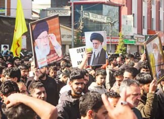 Protests in Kashmir over killing of Khamenei