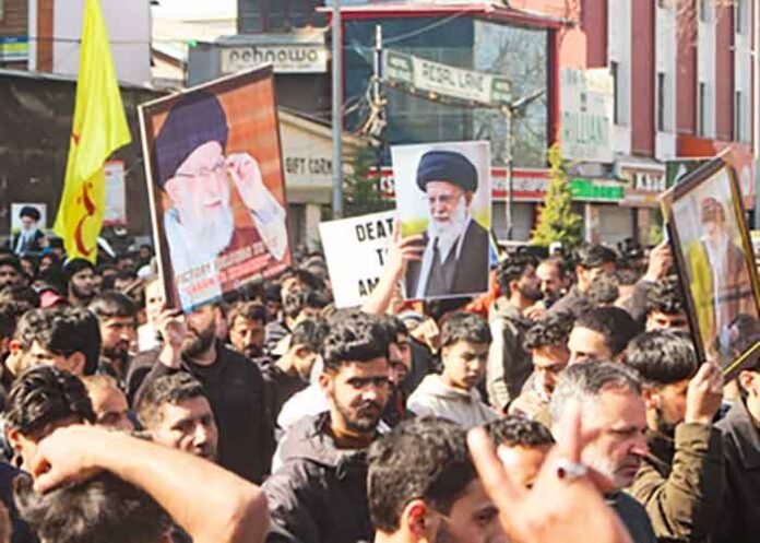Protests in Kashmir over killing of Khamenei