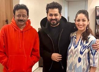 Ram Gopal Varma meets the ‘Dhurandhar’ couple Aditya Dhar & Yami Gautam Ram Gopal Varma meets Aditya Dhar Yami Gautam