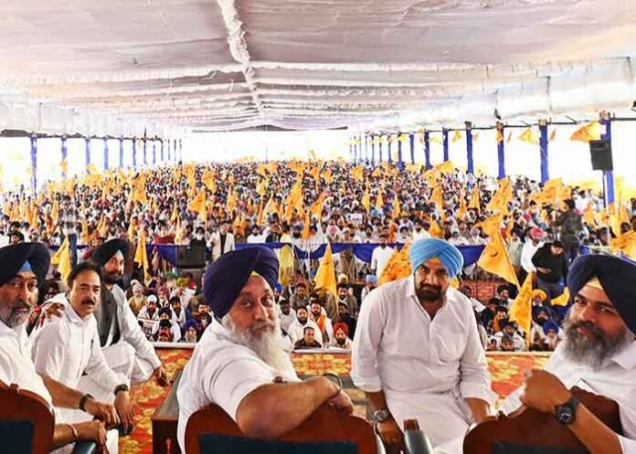 Sukhbir Badal at Faridkot rally
