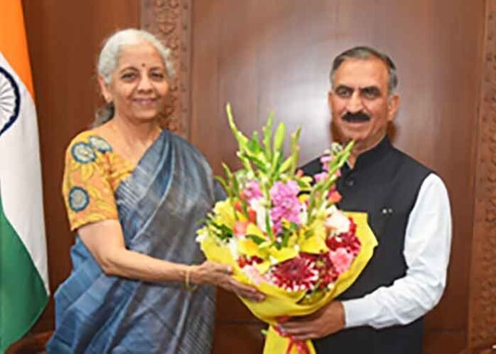 Sukhvinder Sukhu with Nirmala Sitharaman