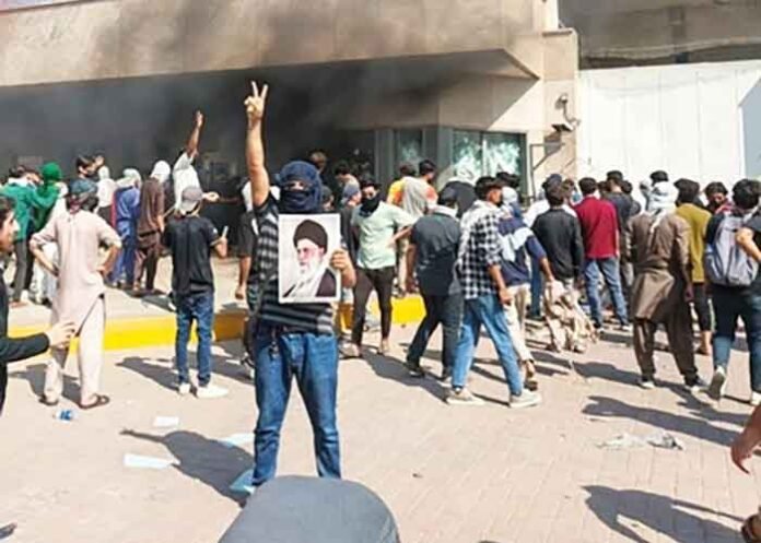 Violent protests erupt near US Consulate in Karachi after Khamenei death