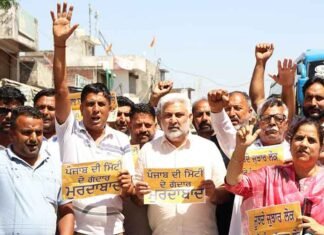 AAP holds statewide protests in Punjab