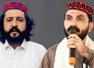 PTM activists Hanif Pashteen and Noor Ullah Tareen