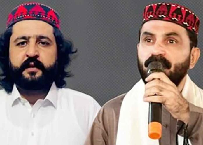 PTM activists Hanif Pashteen and Noor Ullah Tareen