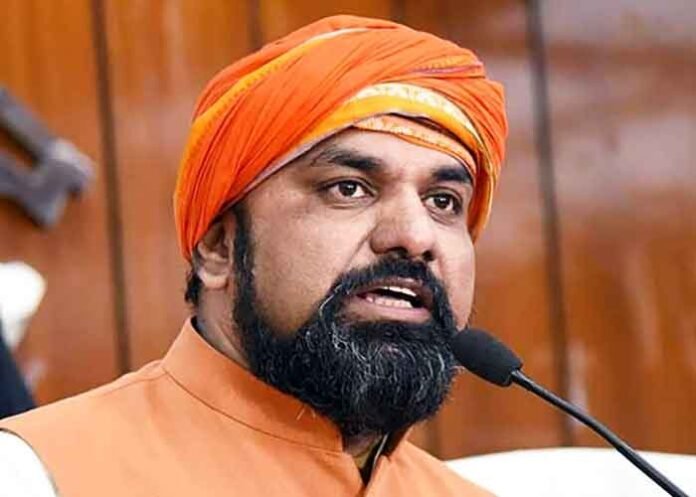 Samrat Choudhary on mic