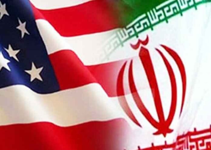 Us Iran Flags logo