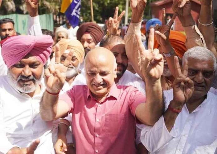 AAP celebrates sweeping win in Punjab Sisodia
