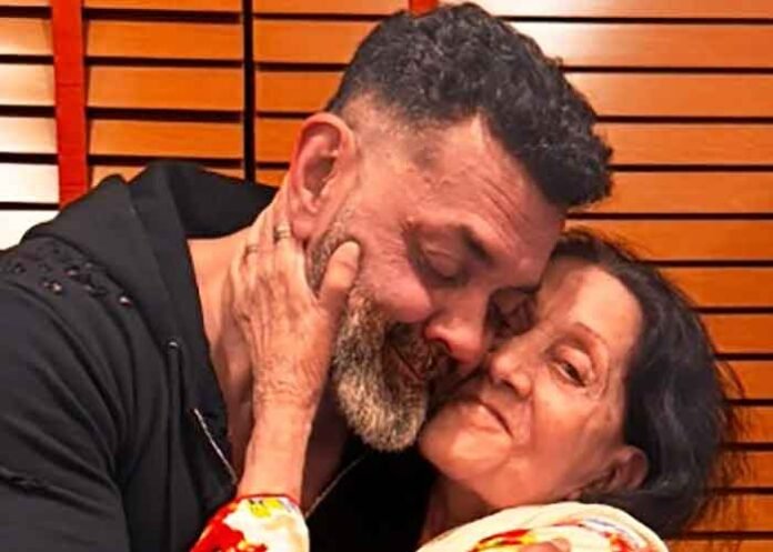 Bobby Deol with Mother Parkash Kaur