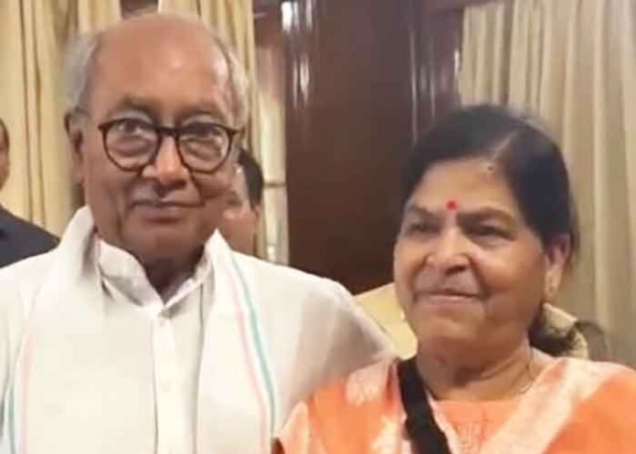 Digvijaya Singh and BJP leader Usha Thakur