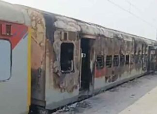 Fire in Jaynagar-Udhna Express coach at Madhubani station; no casualties, probe ordered Fire engulfs empty coach of Jaynagar-Udhna Express