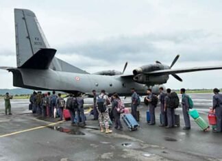 Amid prevailing security situation, 132 NCC cadets stranded in Manipur airlifted to Assam Indian Air Force IAF Plane Airlifted Stranded NCC Cadets
