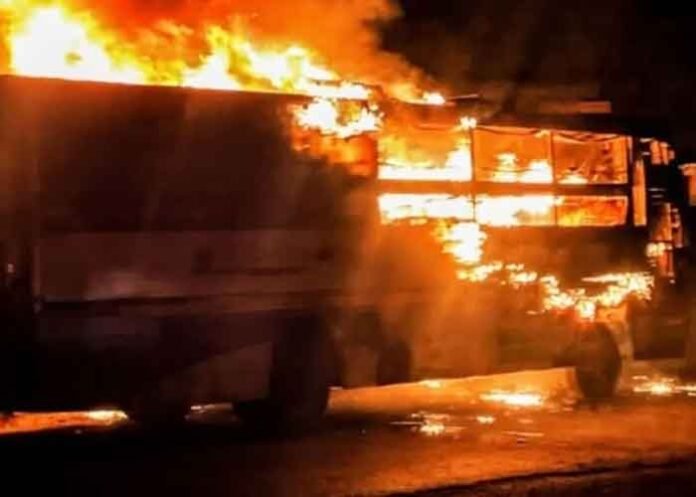 Jaipur Jodhpur Bengaluru bus caught fire
