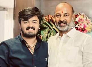 MoS Bandi Sanjay’s son approaches Telangana HC for bail in POCSO case MoS Bandi Sanjay Kumar with son Bhagirath