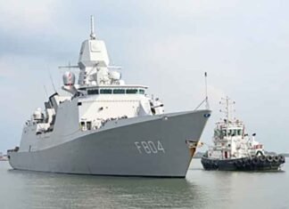 Naval ship arrives