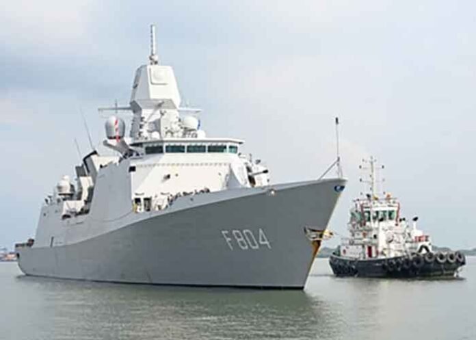 Naval ship arrives