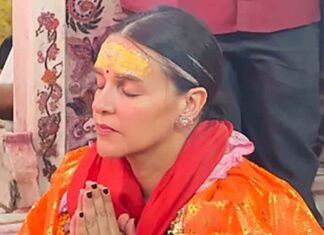 Neha Dhupia visited Vrindavan