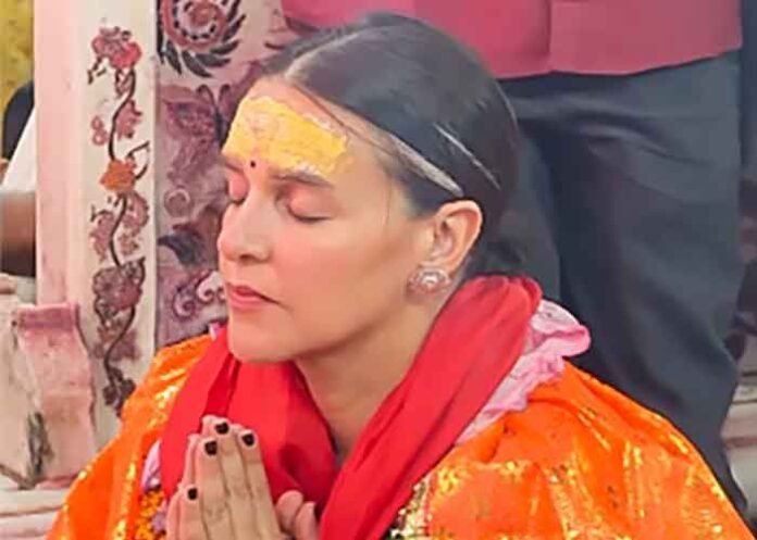 Neha Dhupia visited Vrindavan