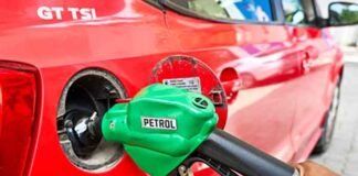 Petrol fuel in car