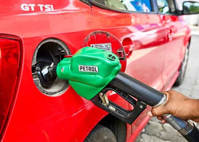 Petrol fuel in car