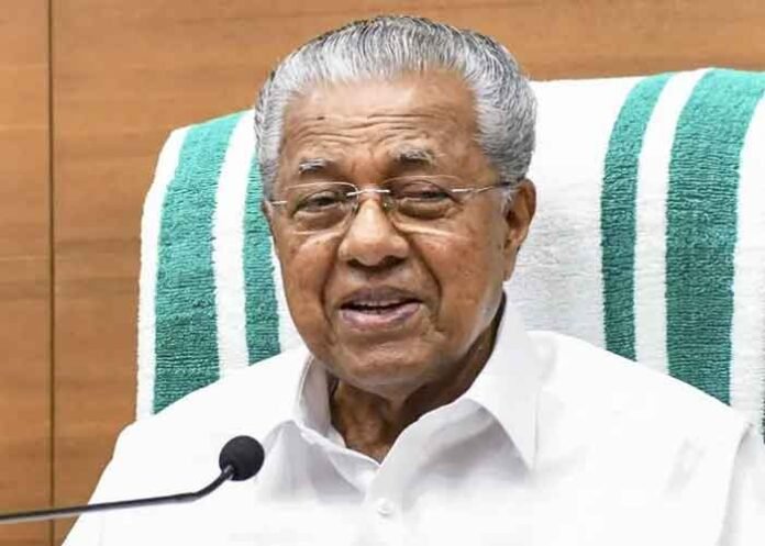Pinarayi Vijayan on mic